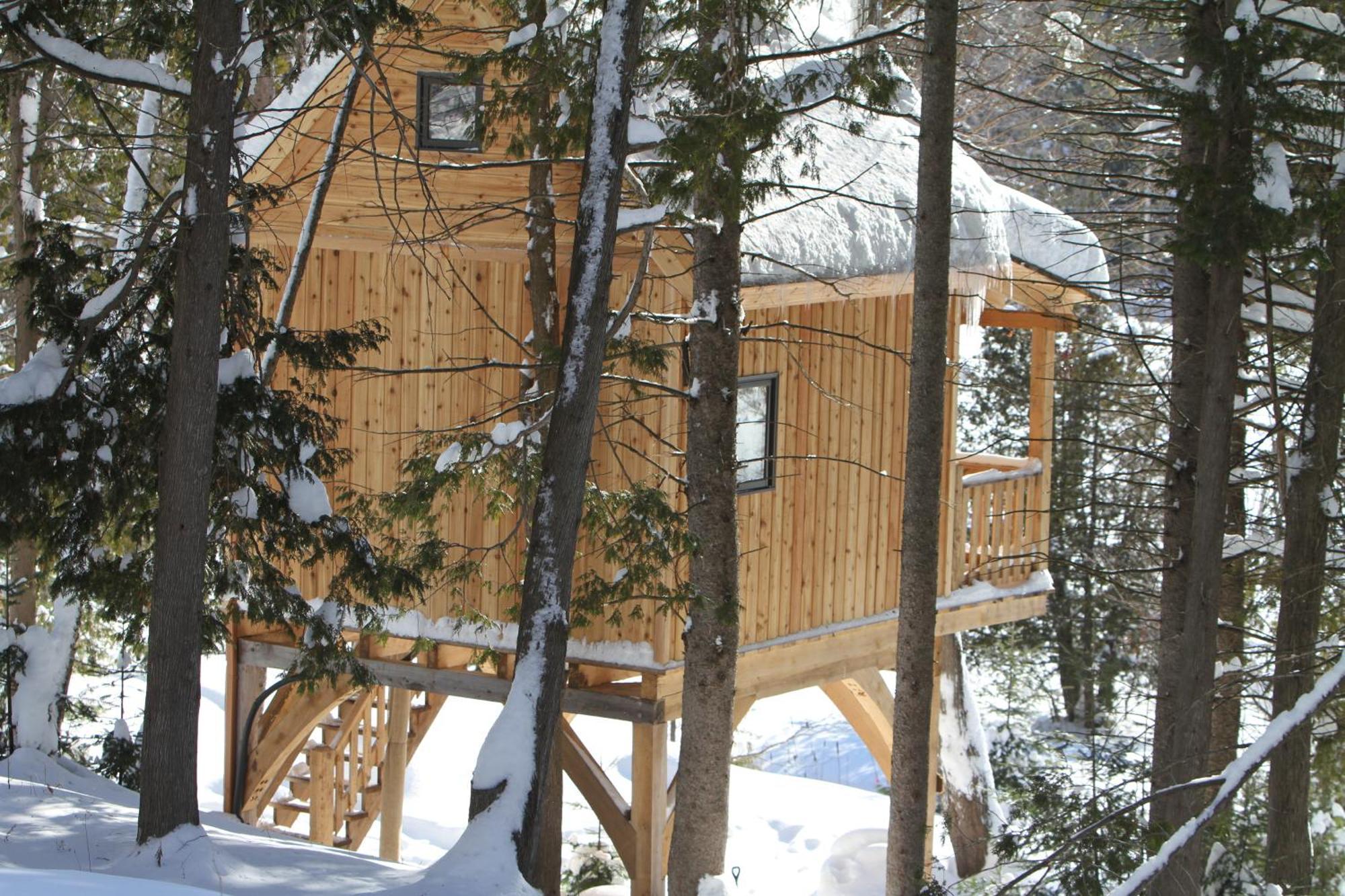 Les Cabanes Du Trappeur Wentworth-Nord Exteriör bild
