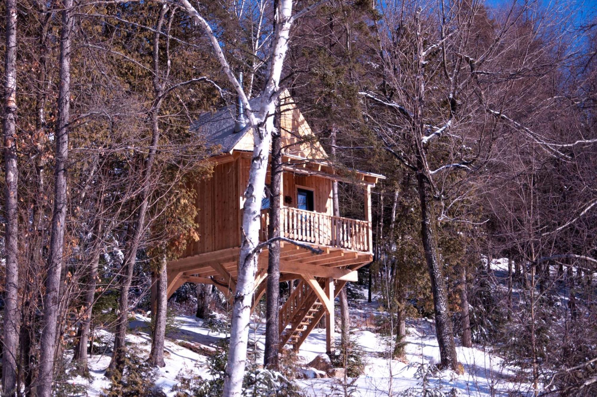 Les Cabanes Du Trappeur Wentworth-Nord Exteriör bild