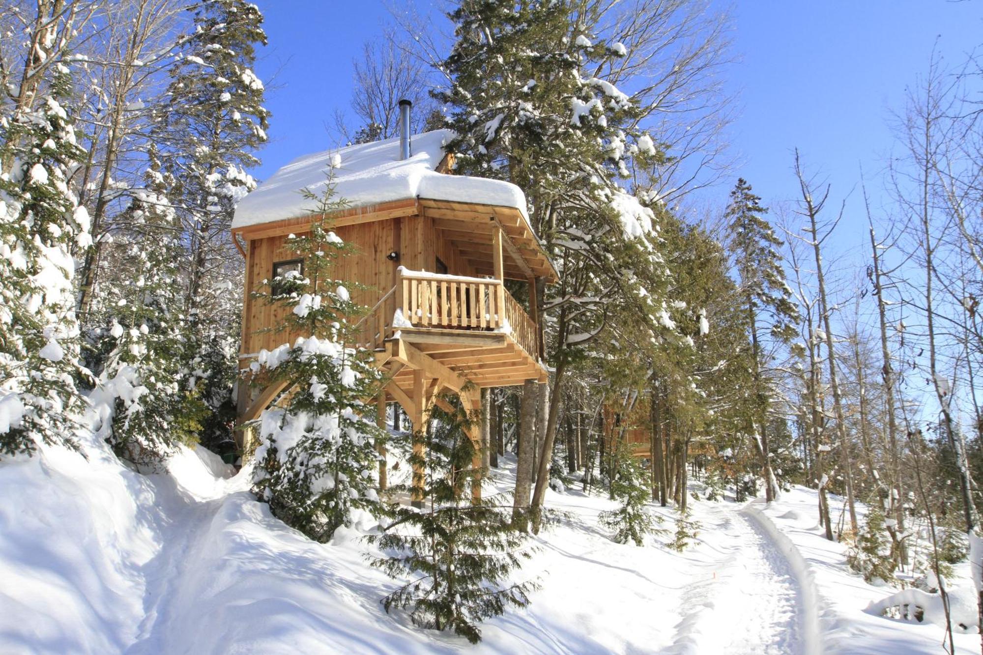 Les Cabanes Du Trappeur Wentworth-Nord Exteriör bild
